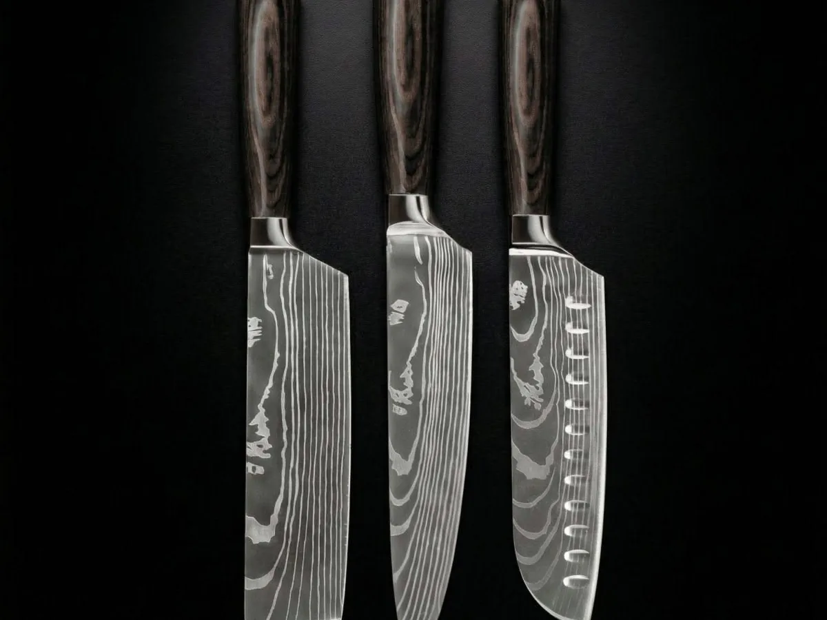Set de 3 cuchillos japoneses