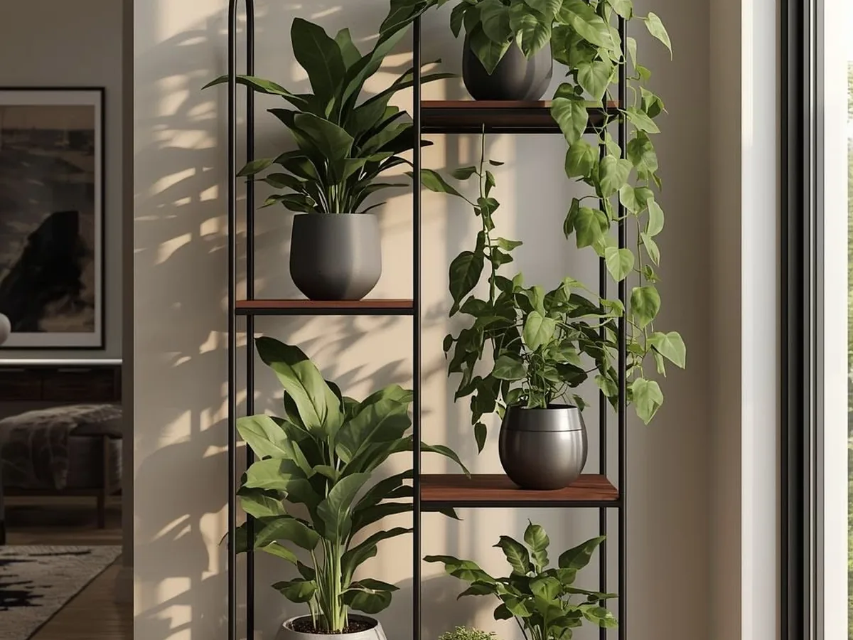 Mueble organizador de plantas
